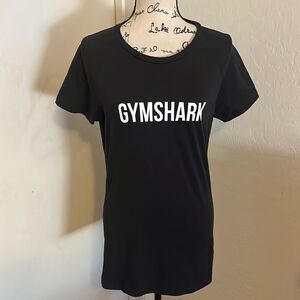 Gymshark Black Pullover Graphic Shirt Athletic Gym Workout Athleisure